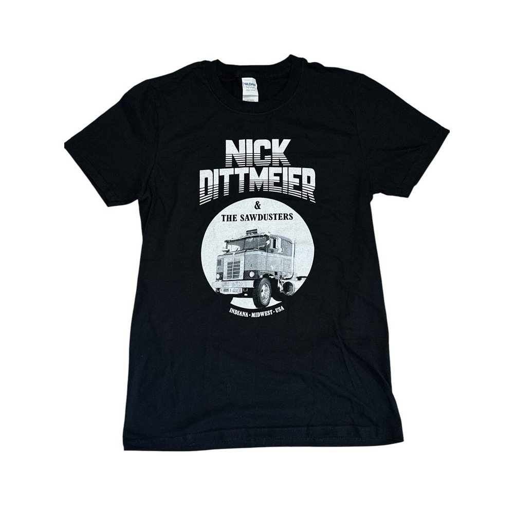 Nick Dittmeier & The Sawdusters Indiana-Midwest-USA Band T-Shirt Size S 100%Cott